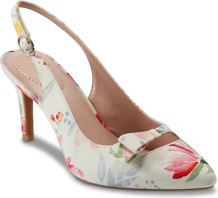 White/Multicolor Floral Print
