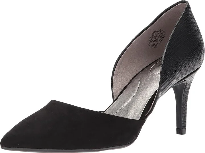 Bandolino Grenow D'Orsay Pump Women's Shoes Black Reptile Synthetic/Faux Suede : 5 M - Image 2