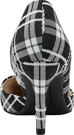 Bandolino Grenow D'Orsay Pump Women's Shoes Black/White Plaid : 9.5 M, Rubber/Synthetic - Image 4