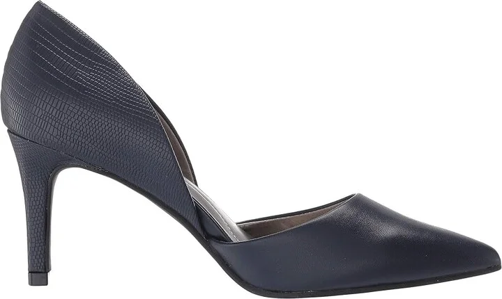 Bandolino Grenow Heel High Women's Heels Navy Smooth/Lizard : 5 M, Leather - Image 8