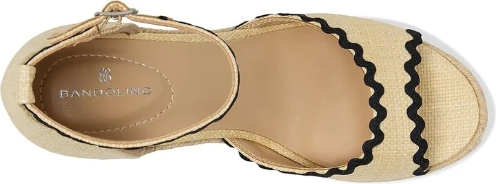 Bandolino Kendri Women's Dress Sandals Light Natural/Black : 7 M, Synthetic - Image 2