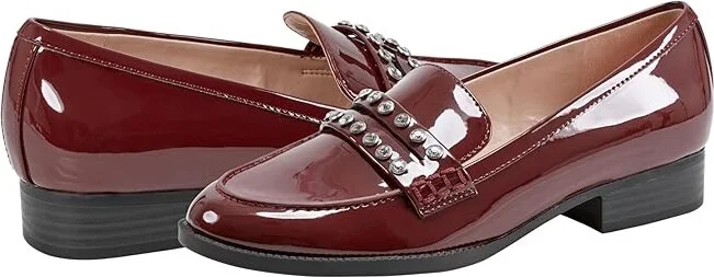 Bandolino Laura Women's Flat Shoes Dark Red Patent : 7 M, Synthetic