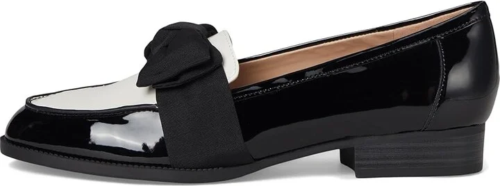 Bandolino Lindio Women's Shoes Black/Cream Patent 1 : 9 W, Textile - Image 6