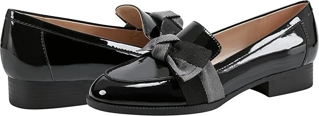 Bandolino Lindio Women's Shoes Black Patent/Grey : 9 M, Textile