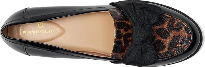 Bandolino Lindio Women's Shoes Black Patent/Leopard : 11 M, Textile - Image 2