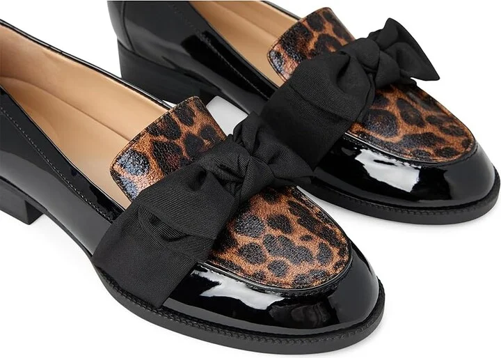 Bandolino Lindio Women's Shoes Black Patent/Leopard : 11 M, Textile - Image 7