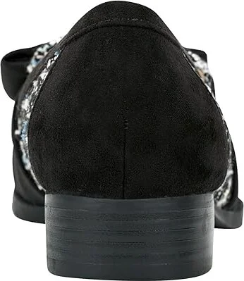 Bandolino Lindio Women's Shoes Black/White Boucle : 10 M, Textile - Image 4