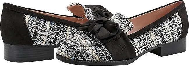 Bandolino Lindio Women's Shoes Black/White Boucle : 10 M, Textile