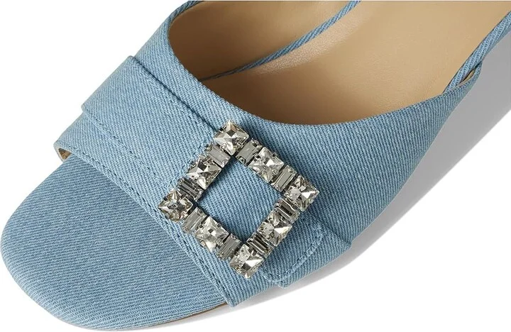 Bandolino Loryce Women's Dress Sandals Light Blue Denim : 5 M, Synthetic - Image 7