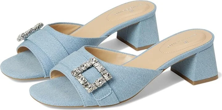 Bandolino Loryce Women's Dress Sandals Light Blue Denim : 5 M, Synthetic