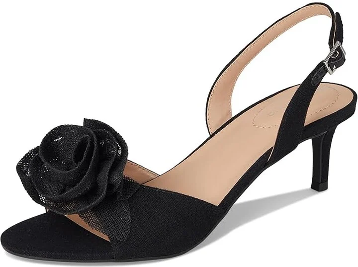 Bandolino Marette Women's Wedge Shoes Black : 9 M, Suede - Image 5