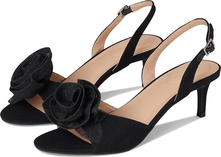 Bandolino Marette Women's Wedge Shoes Black : 9 M, Suede