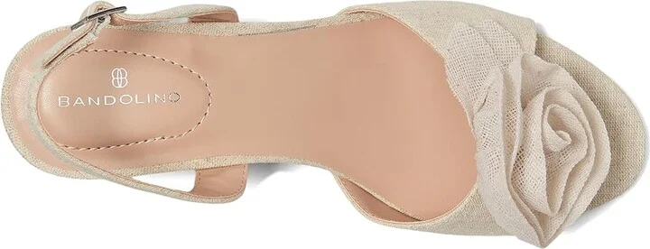 Bandolino Marette Women's Wedge Shoes Light Natural : 8 M, Suede - Image 2