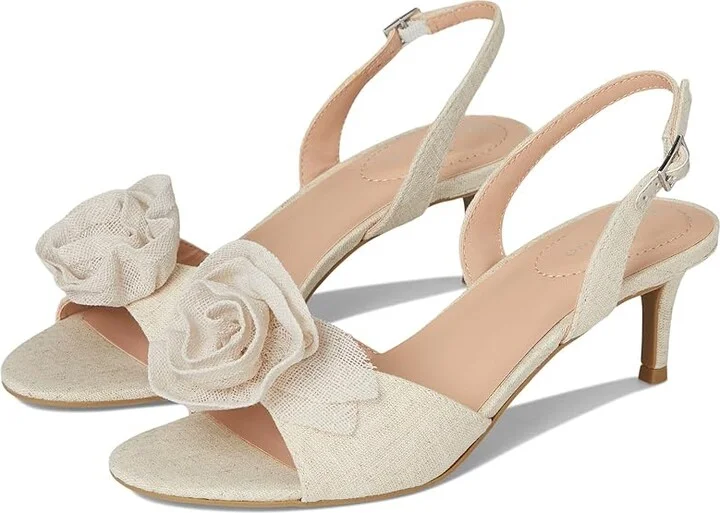 Bandolino Marette Women's Wedge Shoes Light Natural : 8 M, Suede