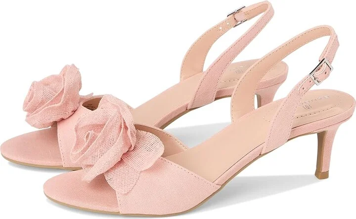 Bandolino Marette Women's Wedge Shoes Light Pink : 8 M, Suede