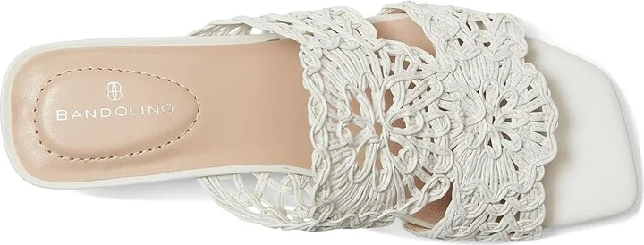 Bandolino Melvana Women's Dress Sandals Cream : 5.5 M, Faux Leather - Image 2