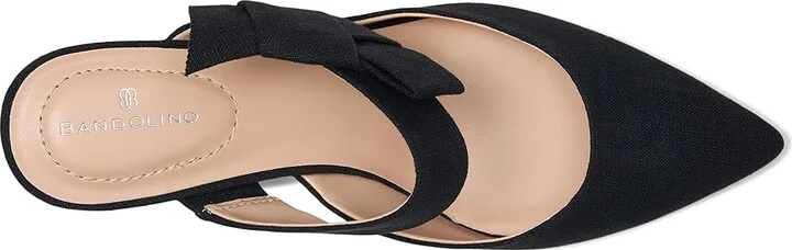 Bandolino Millie High Women's Heels Black Linen : 6 M, Synthetic/Textile - Image 2