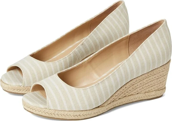 Bandolino Nuri 7 Women's Shoes Light Natural Stripe : 11 M, Textile