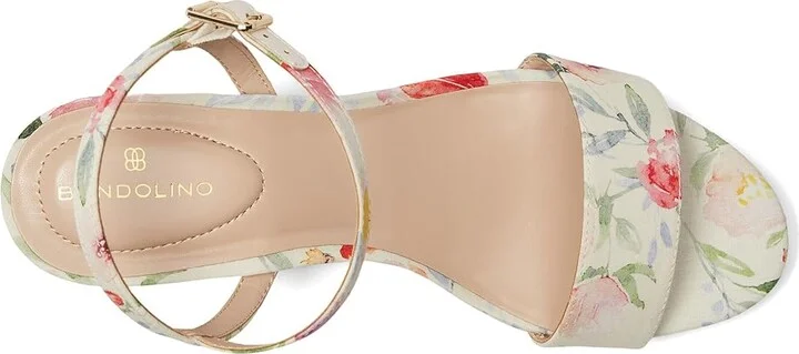 Bandolino Pennie Women's Dress Sandals Ivory Floral : 5.5 M, Faux Leather - Image 2