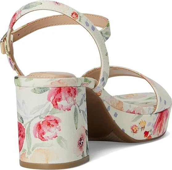 Bandolino Pennie Women's Dress Sandals Ivory Floral : 5.5 M, Faux Leather - Image 4