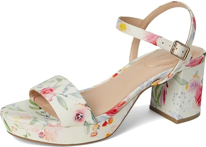 Bandolino Pennie Women's Dress Sandals Ivory Floral : 5.5 M, Faux Leather - Image 5
