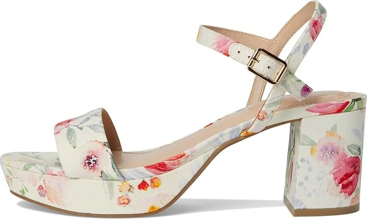 Bandolino Pennie Women's Dress Sandals Ivory Floral : 5.5 M, Faux Leather - Image 6