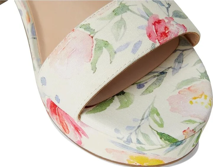 Bandolino Pennie Women's Dress Sandals Ivory Floral : 5.5 M, Faux Leather - Image 7