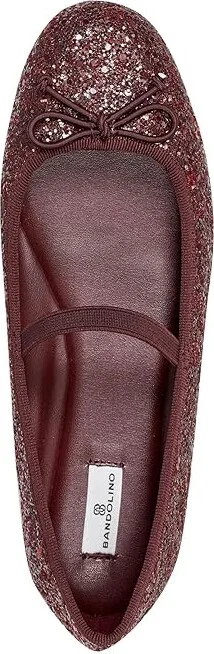 Bandolino Phalon Women's Flat Shoes Dark Red Glitter : 11 M, Polyester - Image 2