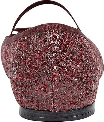 Bandolino Phalon Women's Flat Shoes Dark Red Glitter : 11 M, Polyester - Image 4