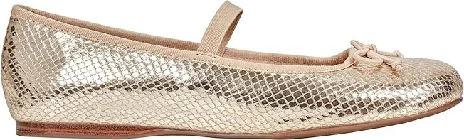 Bandolino Phalon Women's Flat Shoes Gold Snake : 9.5 M, Polyester - Image 5