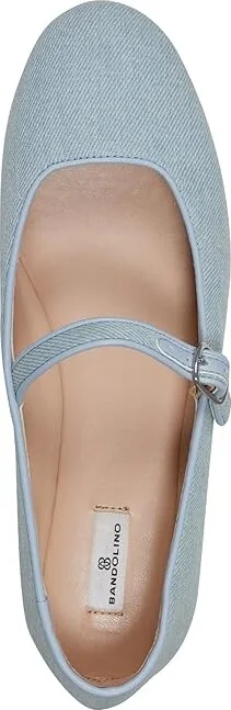 Bandolino Philly Women's Flat Shoes Light Blue Denim : 6.5 M, Textile - Image 2