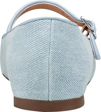 Bandolino Philly Women's Flat Shoes Light Blue Denim : 6.5 M, Textile - Image 4