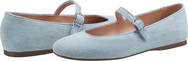 Bandolino Philly Women's Flat Shoes Light Blue Denim : 6.5 M, Textile