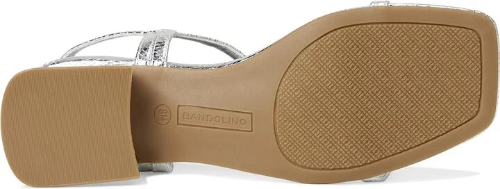 Bandolino Primadon Women's Dress Sandals Silver Snake : 7 M, Synthetic - Image 3