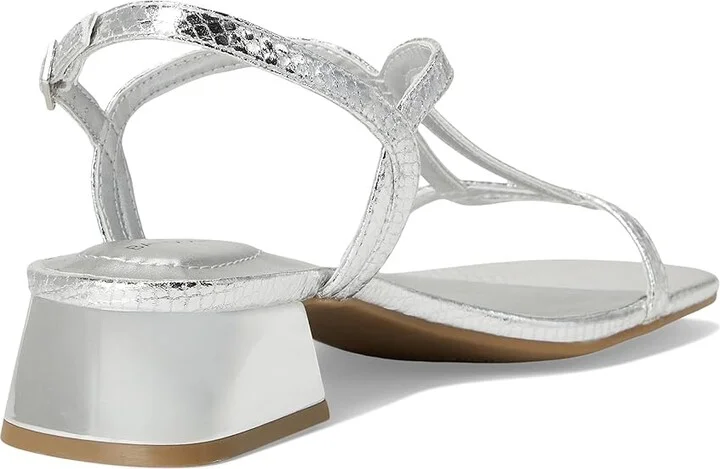 Bandolino Primadon Women's Dress Sandals Silver Snake : 7 M, Synthetic - Image 4