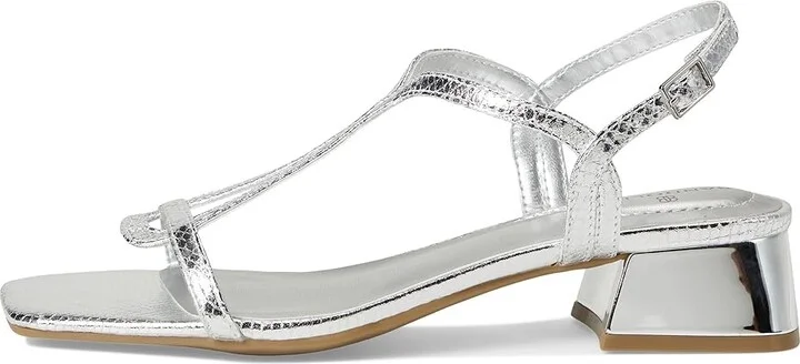 Bandolino Primadon Women's Dress Sandals Silver Snake : 7 M, Synthetic - Image 6