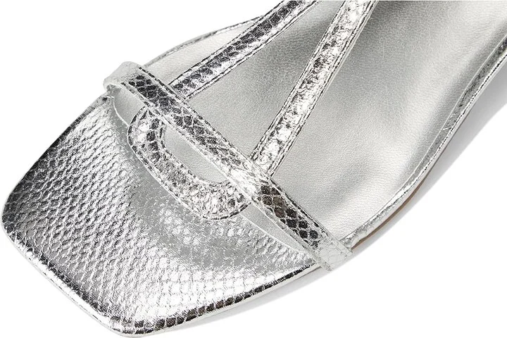 Bandolino Primadon Women's Dress Sandals Silver Snake : 7 M, Synthetic - Image 7