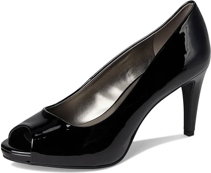 Bandolino Rainaa Women's Shoes Black Sleek Patent PU : 5 M, Synthetic - Image 6