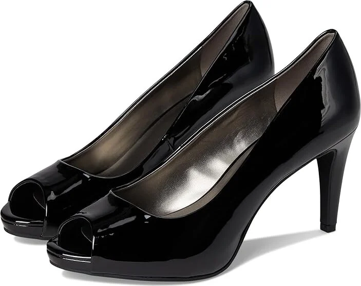 Bandolino Rainaa Women's Shoes Black Sleek Patent PU : 5 M, Synthetic