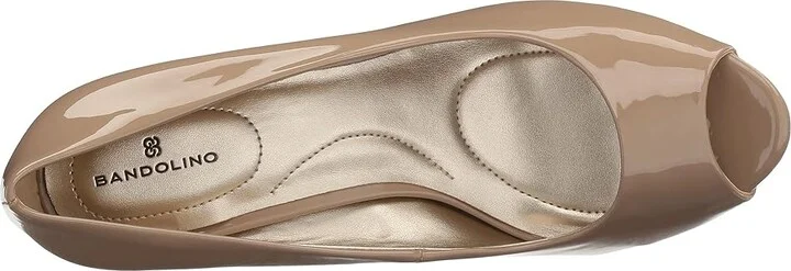 Bandolino Rainaa Women's Shoes Cafe Latte Sleek Patent PU : 5 M, Synthetic - Image 3