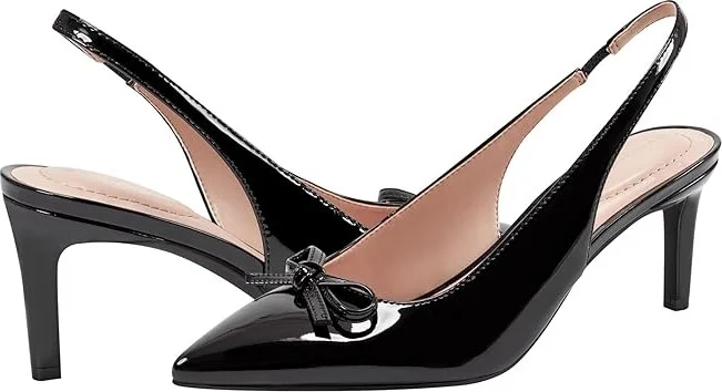 Bandolino Shane High Women's Heels Black Patent : 8 M, Rubber/Synthetic