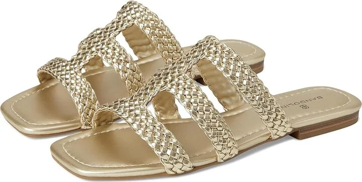 Bandolino Sumer Women's Dress Sandals Gold : 7 M, Faux Leather