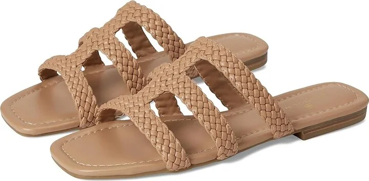 Bandolino Sumer Women's Dress Sandals Light Natural : 8.5 M, Faux Leather