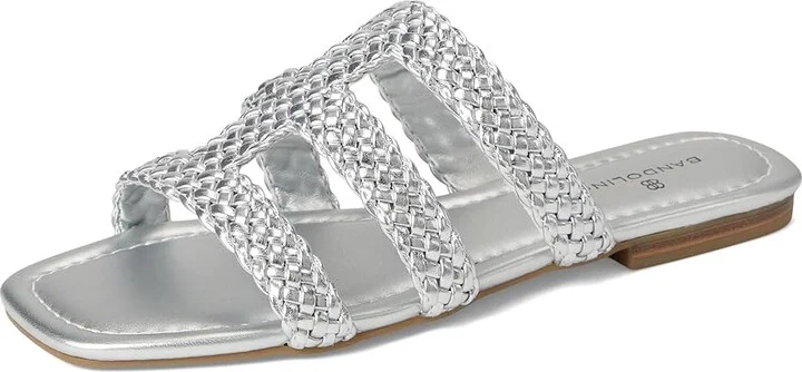 Bandolino Sumer Women's Dress Sandals Silver : 7 M, Faux Leather - Image 5