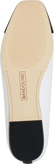 Bandolino Taprinz Women's Flat Shoes Cream/Black : 9 M, Leather/Suede - Image 3