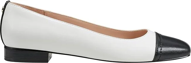 Bandolino Taprinz Women's Flat Shoes Cream/Black : 9 M, Leather/Suede - Image 5