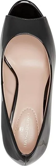 Bandolino Tufflove Women's Wedge Shoes Black Patent : 5.5 M, Textile - Image 2