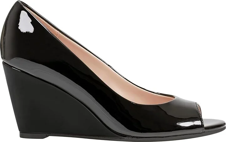 Bandolino Tufflove Women's Wedge Shoes Black Patent : 5.5 M, Textile - Image 5