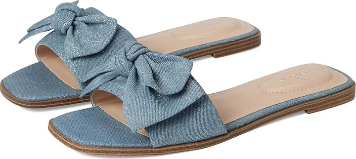 Bandolino Violeta Women's Wedge Shoes Blue Denim : 6 M, Synthetic