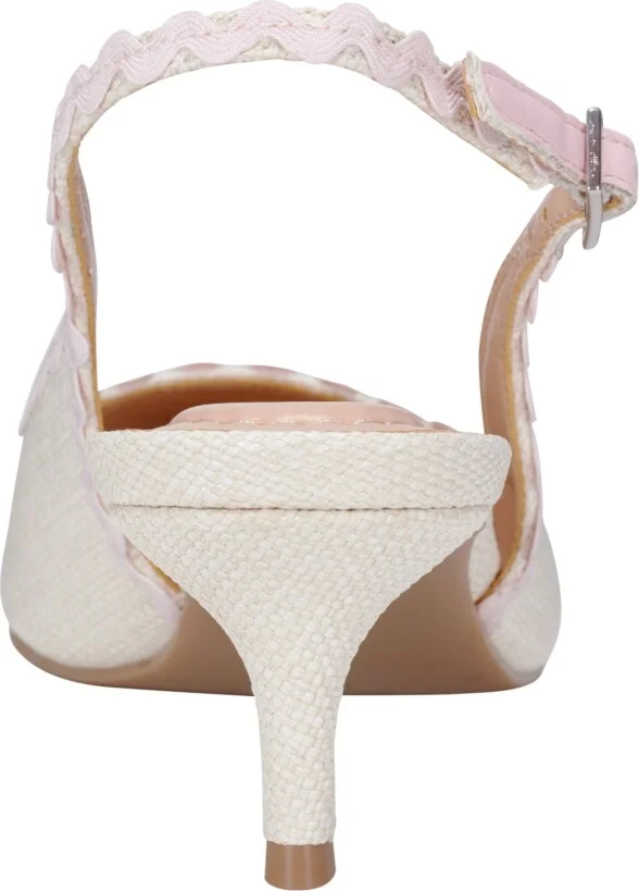 Bandolino Women's Albas Kitten Heel Slingback Pumps - Ivory/Pink - Image 3